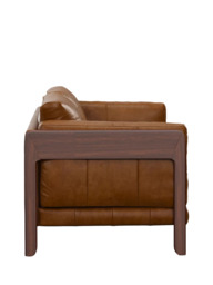 John Lewis Nest Large 3 Seater Leather Sofa, Dark Leg - thumbnail 2
