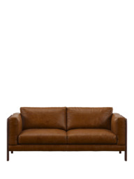 John Lewis Nest Large 3 Seater Leather Sofa, Dark Leg - thumbnail 4