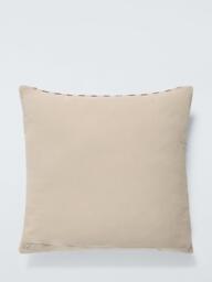 John Lewis Grid Geometric Indoor/Outdoor Cushion, Burnt Umber - thumbnail 2