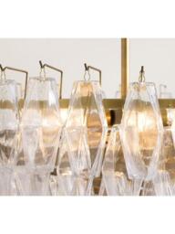 Pottery Barn Florence Large Crystal Chandelier Ceiling Light, Vintage Brass - thumbnail 3