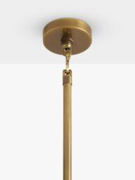 Pottery Barn Florence Large Crystal Chandelier Ceiling Light, Vintage Brass - thumbnail 4