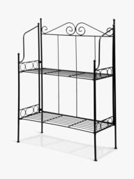 Fallen Fruits Folding 2 Tier Etagere Plant Stand, H79.5cm, Black - thumbnail 2
