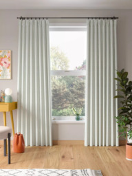 John Lewis Mesa Print Pair Dimout/Thermal Lined Pencil Pleat Curtains, Dusty Green - thumbnail 3