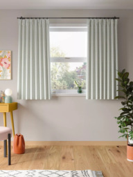John Lewis Mesa Print Pair Dimout/Thermal Lined Pencil Pleat Curtains, Dusty Green - thumbnail 6
