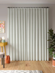 John Lewis Mesa Print Pair Dimout/Thermal Lined Pencil Pleat Curtains, Dusty Green - thumbnail 4
