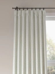 John Lewis Mesa Print Pair Dimout/Thermal Lined Pencil Pleat Curtains, Dusty Green - thumbnail 1