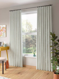 John Lewis Mesa Print Pair Dimout/Thermal Lined Pencil Pleat Curtains, Dusty Green - thumbnail 5