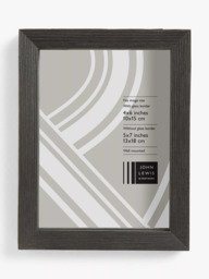 John Lewis Pine Wood Floating Photo Frame, Black - thumbnail 1