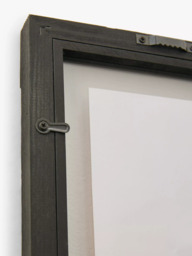 John Lewis Pine Wood Floating Photo Frame, Black - thumbnail 3
