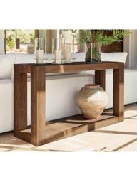 Pottery Barn Rockport Console Table, Cocoa Brown - thumbnail 2