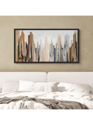 John Lewis Gregory Lang 'New York Skyline' Framed Canvas, 66 x 126cm, Brown/Multi - thumbnail 2