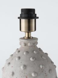 John Lewis Dearne Table Lamp Base, Light Grey - thumbnail 3