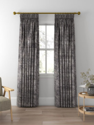 Clarke & Clarke Pittura Made to Measure Curtains or Roman Blind, Charcoal - thumbnail 3