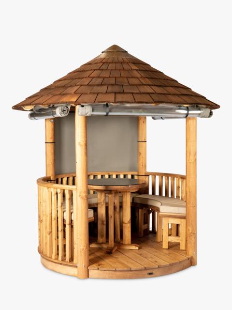 Breeze House Oasis Signature Cedar Shingle Roof Circular Gazebo, FSC-Certified (Scandinavian Redwood) - image 1