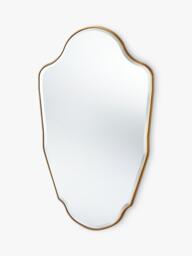 Yearn Celeste Wood Frame Wall Mirror, 120 x 80cm, Gold