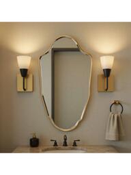 Yearn Celeste Wood Frame Wall Mirror, 120 x 80cm, Gold - thumbnail 3