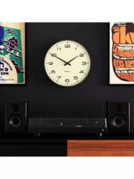 Newgate Clocks Radio City Quartz Silent Sweep Analogue Wall Clock, 33cm, Blizzard Grey - thumbnail 4