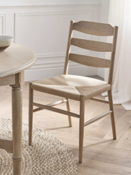 John Lewis Reed Dining Chair, White Grain Oak - thumbnail 2