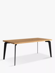 John Lewis Reigate Fixed Dining Table, Straight Edge, Solid Oak Natural Oil - thumbnail 1