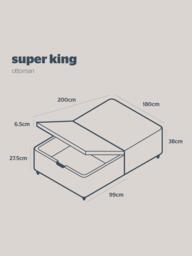 Silentnight Non-Sprung Upholstered Half Ottoman Divan Base, Super King Size - thumbnail 5