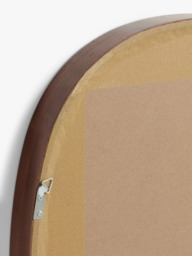 John Lewis Mid Century Square Wood Wall Mirror, 65 x 65cm, Walnut - thumbnail 4