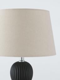 John Lewis Urchin Ceramic Table Lamp, Set of 2, Black - thumbnail 3