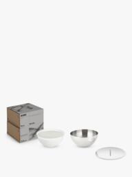 Alessi Rocc Small Stainless Steel Jar & Wax Candle, Marble