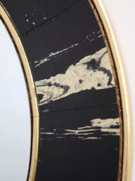 Där Sidone Round Wall Mirror, 80cm, Black/Gold - thumbnail 2
