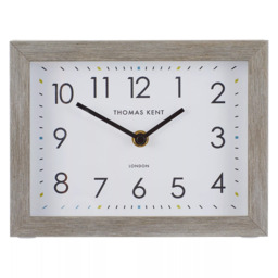 Thomas Kent Smithfield Rectangular Wood Finish Mantel Clock, 21cm - thumbnail 1