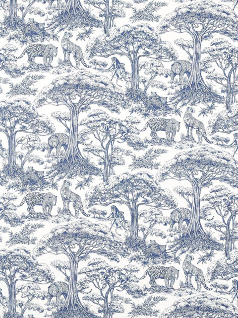 Clarke & Clarke Kisumu Made to Measure Curtains or Roman Blind, Midnight - image 1