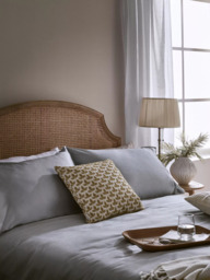 John Lewis Louis Woven Rattan Bed Frame, Double, Oak - thumbnail 2