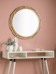 Gallery Direct Searcy Round Metal Frame Wall Mirror, 80cm - thumbnail 2
