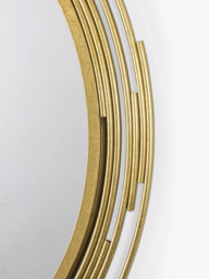 Gallery Direct Searcy Round Metal Frame Wall Mirror, 80cm - thumbnail 3