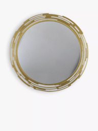 Gallery Direct Searcy Round Metal Frame Wall Mirror, 80cm