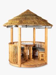 Breeze House Oasis Classic Cape Reed Thatch Roof Circular Gazebo, FSC-Certified (Scandinavian Redwood) - thumbnail 3
