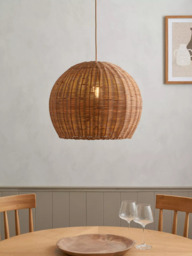 John Lewis Tisse Rattan Ball Pendant Ceiling Light, Natural - thumbnail 5