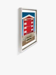 Brookpace Lascelles 'Beach Hut' Framed Print, 66 x 56cm, Red - thumbnail 3