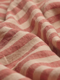 Piglet in Bed Pembroke Stripe Linen Blend Fitted Sheet - thumbnail 2