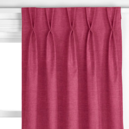 John Lewis Cotton Blend Made to Measure Curtains or Roman Blind, Raspberry - thumbnail 4