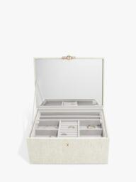 Stackers Luxury Classic Jewellery Box, Linen - thumbnail 5