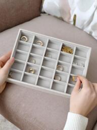 Stackers Luxury Classic Jewellery Box, Linen - thumbnail 3
