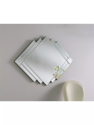 Yearn Art Bevelled Glass Wall Mirror, 86 x 119cm, Black - thumbnail 2