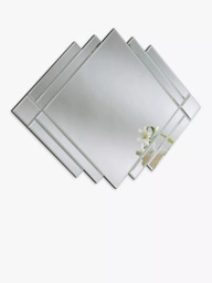 Yearn Art Bevelled Glass Wall Mirror, 86 x 119cm, Black - thumbnail 1