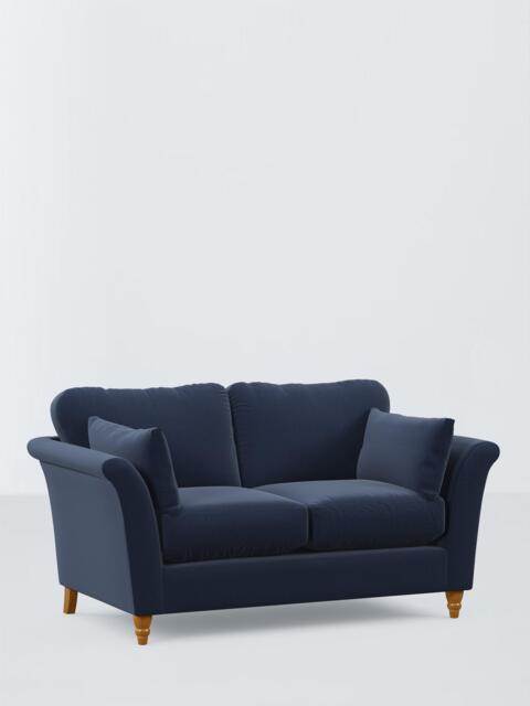 John Lewis Sienna Medium 2 Seater Sofa, Light Leg, Aqua Clean Titan Navy - image 1