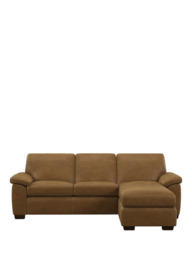 John Lewis Camden RHF Chaise End Leather Sofa Bed, Dark Leg - thumbnail 5