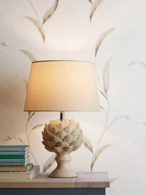 Laura Ashley Artichoke Ceramic Table Lamp, Gloss White - image 1