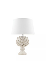 Laura Ashley Artichoke Ceramic Table Lamp, Gloss White - thumbnail 3