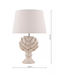 Laura Ashley Artichoke Ceramic Table Lamp, Gloss White - thumbnail 6