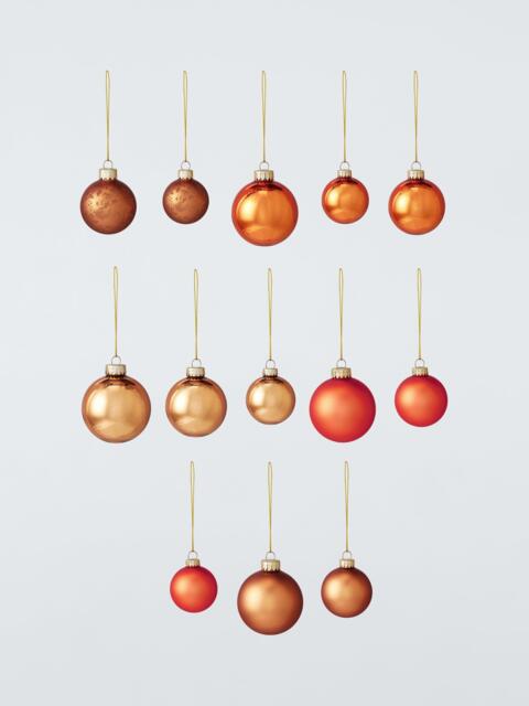 John Lewis Glass Baubles, Box of 42, Amber - image 1