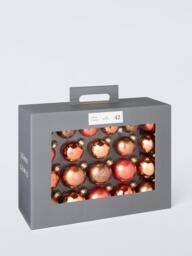 John Lewis Glass Baubles, Box of 42, Amber - thumbnail 3